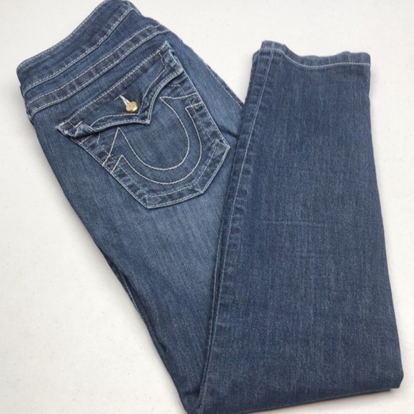 AUTHENTIC TRUE RELIGION JULIE SKINNY JEANS 31x29 MADE IN USA πΊπΈ - Picture 7 of 13